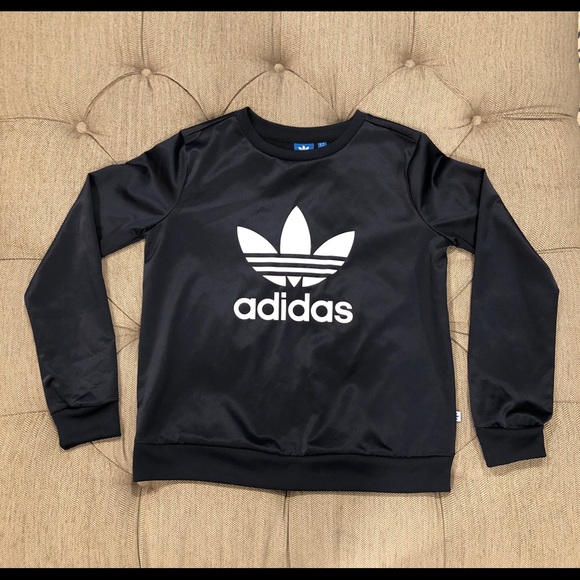 adidas Tops - Women’s adidas trefoil navy blue sweatshirt sz sm